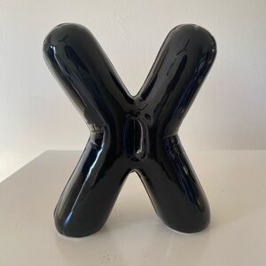 NWT Black Letter "X" Decor